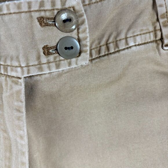 Talbots Pants Khaki Chino Flare Wide Leg Vintage Y2K 90s Tan Stretch Sz 14 C134 - Picture 4 of 13